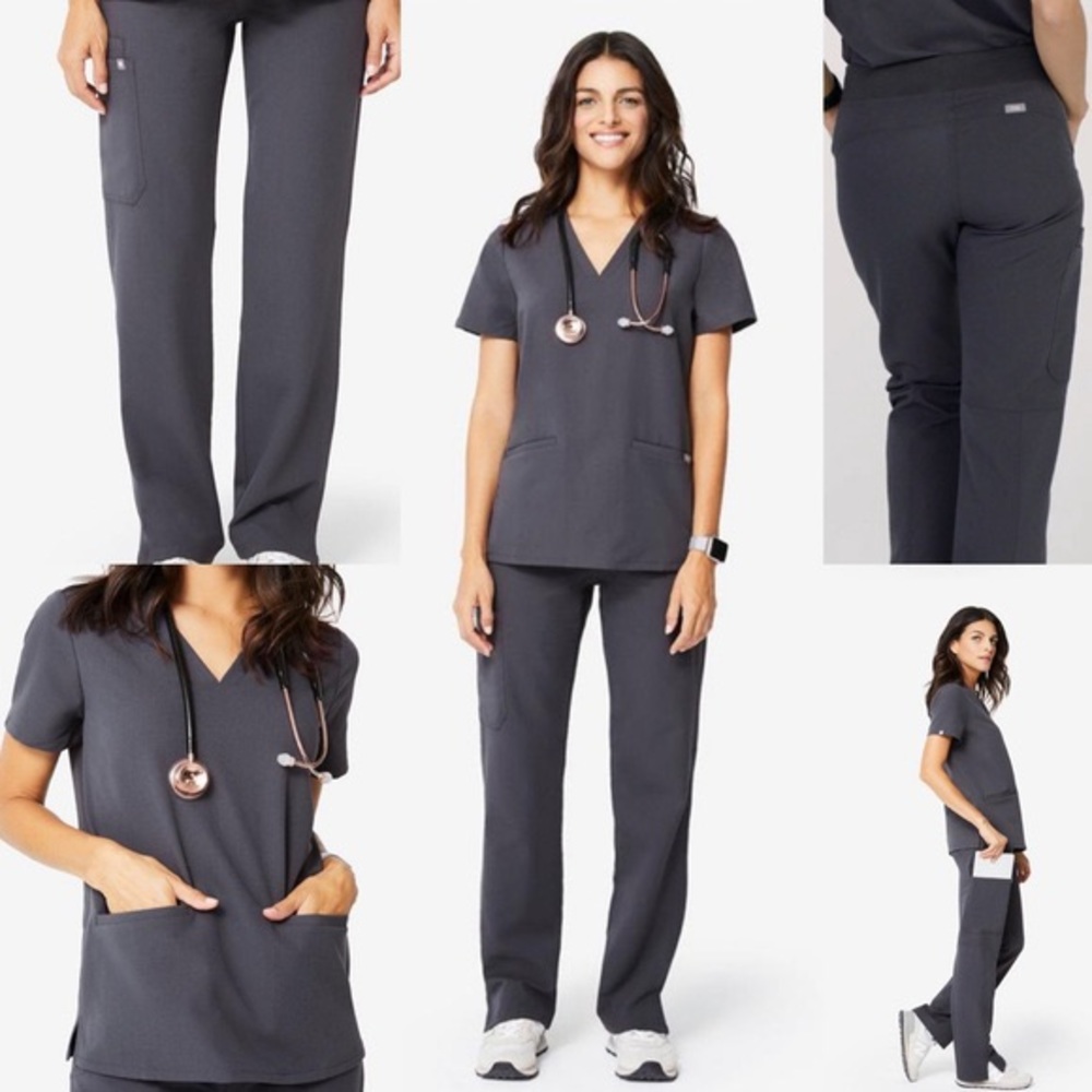 NWT Figs Scrubs Charcoal Set XS Casma & XS…